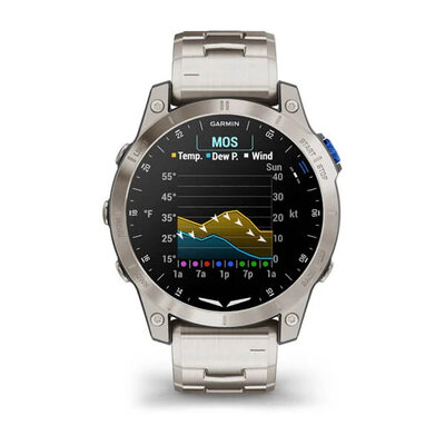 Garmin D2 Mach 1, Vented Titanium Bracelet (+ curea de rezervă)