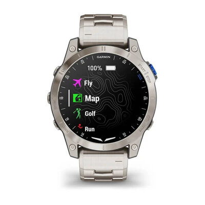 Garmin D2 Mach 1, Vented Titanium Bracelet (+ curea de rezervă)