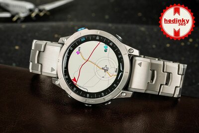 Garmin D2 Mach 1, Vented Titanium Bracelet (+ curea de schimb)
