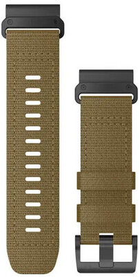 Curea de nailon Garmin 26mm (pro Garmin Fenix 8/7X/6X (51mm), Tactix aj.), culoarea maro, QuickFit