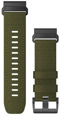 Curea de nailon Garmin 26mm (pro Garmin Fenix 8/7X/6X (51mm), Tactix aj.), culoarea verde, QuickFit