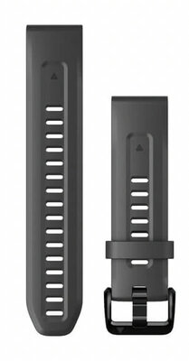 Curea din silicon Garmin 20mm (pentru Garmin Fenix 8/7S/6S (43mm), și altele), gri V2, QuickFit, 010-13102-01