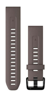 Curea din silicon Garmin 20mm (pentru Garmin Fenix 8/7S/6S (43mm), și altele), gri V4, QuickFit, 010-13102-10
