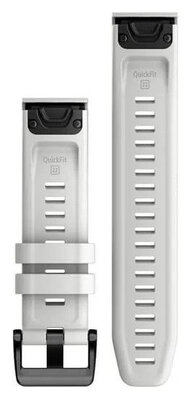 Curea din silicon Garmin 22mm (pentru Garmin Fenix 8/7/6 (47mm), Epix 2 și altele), albă V1, QuickFit, 010-13123-00