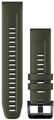 Curea din silicon Garmin 22mm (pentru Garmin Fenix 8/7/6 (47mm), Epix 2 și altele), verde V1, QuickFit, 010-13111-03