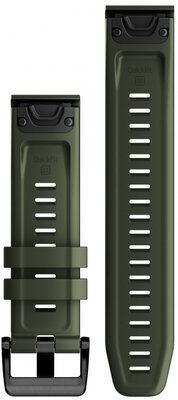 Curea din silicon Garmin 22mm (pentru Garmin Fenix 8/7/6 (47mm), Epix 2 și altele), verde V1, QuickFit, 010-13111-03