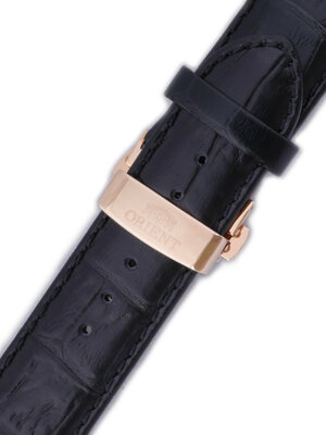curea din piele Orient UDCVWRB 24mm (pentru model ETAC), negru