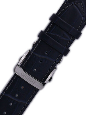 curea din piele Orient UDEYDSD 22mm (pentru modelele ET0T, AK00), albastru