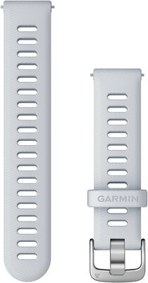 Curea din silicon Garmin 18mm (pentru Venu 2S, Vívoactive 4S, Vívomove 3S și altele), albă, Quick Release, 010-11251-3F