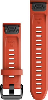 Curea din silicon Garmin 20mm (pentru Garmin Fenix 8/7S/6S (43mm), și altele), roșu V2, QuickFit, 010-13102-02