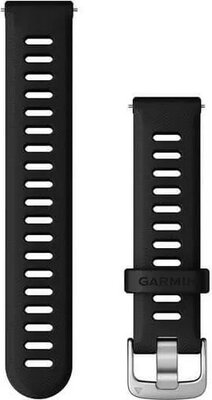 curea din silicon Garmin 18mm (pentru Venu 2S, Vívoactive 4S, Vívomove 3S), negru, Quick Release, 010-11251-3E