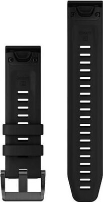 Curea din silicon Garmin 22mm (pentru Garmin Fenix 8/7/6 (47mm), Epix 2 și altele), negru, QuickFit, + parte prelungită, 010-13113-02