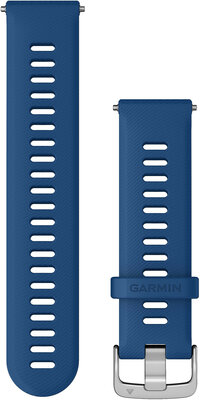 curea din silicon Garmin 22mm (pentru Venu, Forerunner 255, Vívoactive 4 și altele), albastru, Quick Release, 010-11251-3D