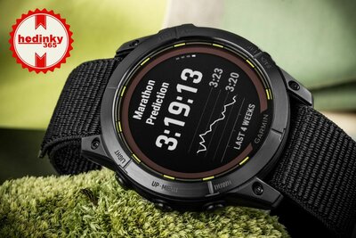 Garmin Enduro 2 Carbon Gray DLC Titanium / Black UltraFit Nylon Strap (+ curea de rezervă)