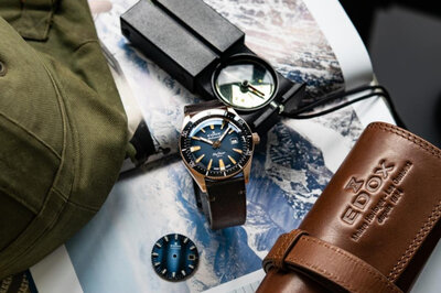 Edox SkyDiver Bronze Date Automatic 80126-brn-buidr Limited Edition 600buc