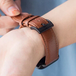 Curea din piele Ricardo (pentru Apple Watch 42/44/45/49mm), maro V2