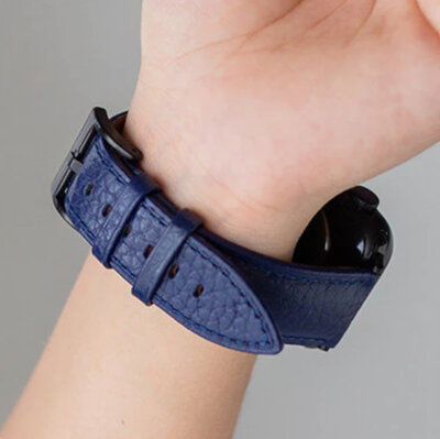 curea din piele Ricardo (pentru Apple Watch 42/44/45/49mm), albastru