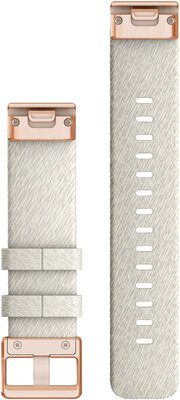 Curea din nylon Garmin 20mm (pentru Garmin Fenix 8/7S/6S (43mm), etc.), alb V2, QuickFit, 010-13102-09