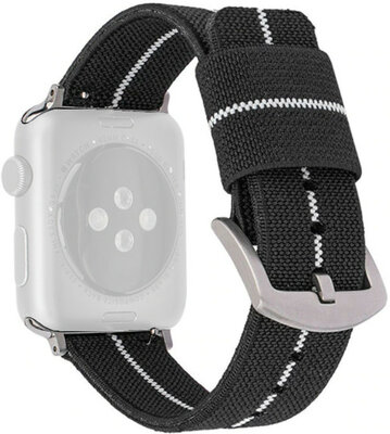 Curea din nylon Ricardo (pentru Apple Watch 38/40/41mm), neagră V1