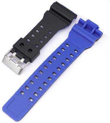 Curea din plastic Ricardo Felino 16mm (pentru Casio G-Shock GA-100, GA-110, GD-120, GLS-100), neagră V4