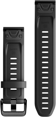 Curea din silicon Garmin 20mm (pentru Garmin Fenix 8/7S/6S (43mm), etc.), negru V1, QuickFit, 010-13102-00