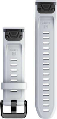 Curea din silicon Garmin 20mm (Fenix 7S/6S/5S), alb V3, QuickFit, 010-13102-03
