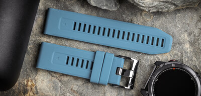 Curea de silicon Ricardo 26mm (pro Garmin Fenix 8/7X/6X (51mm), Tactix aj.), culoarea albastră V1, QuickFit
