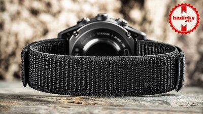 curea din nylon Ricardo Cortina 20mm, Black, trecătoare