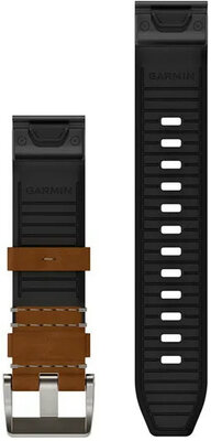 Curea din piele Garmin 22mm (pentru Garmin Fenix 8/7/6 (47mm), Epix 2 etc.), maro V3, QuickFit, 010-13225-08
