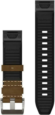 Curea din piele Garmin 22mm (pentru Garmin Fenix 8/7/6 (47mm), Epix 2 și altele), maro V4, QuickFit, 010-13225-07