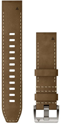 Curea din piele Garmin 22mm (pentru Garmin Fenix 8/7/6 (47mm), Epix 2 etc.), maro V4, QuickFit, 010-13225-07