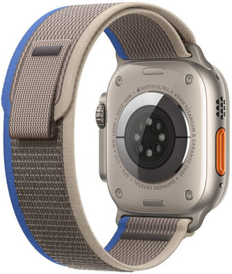 Curea din nylon Apple (pentru Apple Watch 42/44/45/49mm), maro, mărime S/M