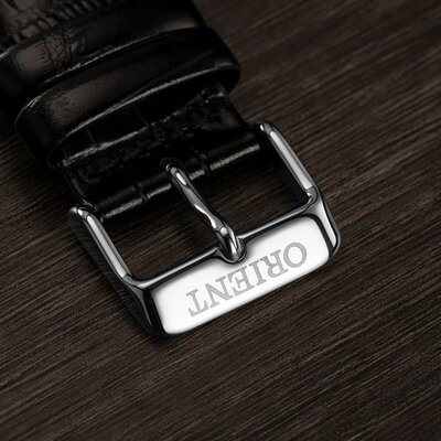 Curea din piele Orient UDEVNSB 21mm (pentru modelele AC00 versiunea 1 și 2), negru