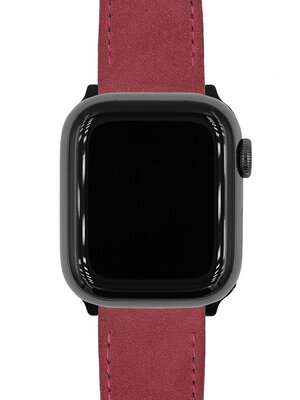 Curea roșie din piele Hirsch Osiris Nubuk M 03433161-2 (Piele de vițel)