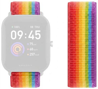 Curea din nylon Ricardo Madesimo 22mm, Rainbow, Quick Release