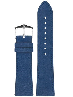 Curea din piele Hirsch Osiris Nubuk M 03433180-2, albastru, piele de vițel, lungime M, Quick Release