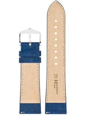 Curea din piele Hirsch Osiris Nubuk M 03433180-2, albastru, piele de vițel, lungime M, Quick Release