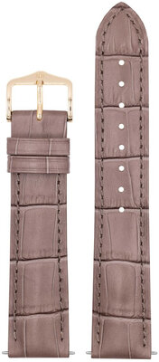 Curea din piele Hirsch Duke S 01028337-1, maro, piele de vițel, lungime S, Quick Release