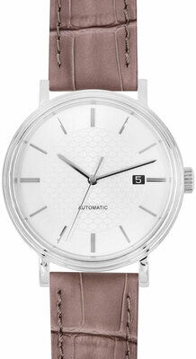 Curea din piele Hirsch Duke S 01028337-1, maro, piele de vițel, lungime S, Quick Release