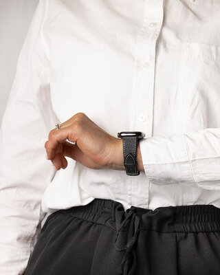 Curea din piele neagră Hirsch Bologna M 01802150-2 (piele de vițel)