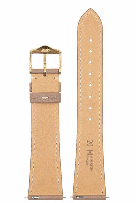 Curea din piele Hirsch Bologna M 01802137-1, maro, piele de vițel, lungime M, Quick Release