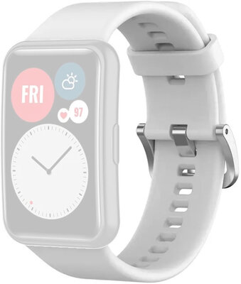 Curea din silicon Ricardo 20mm (pentru Huawei Watch Fit), alb, + accesorii pentru înlocuire