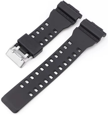 Curea de plastic Ricardo 16mm (pro Casio G-Shock GA-100, GA-110, GD-120, GLS-100), culoarea neagră V1