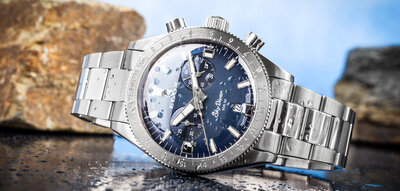 Edox SkyDiver Chronograph Quartz 10116-3-buidn Limited Edition 1000pcs ( + curea de rezervă )