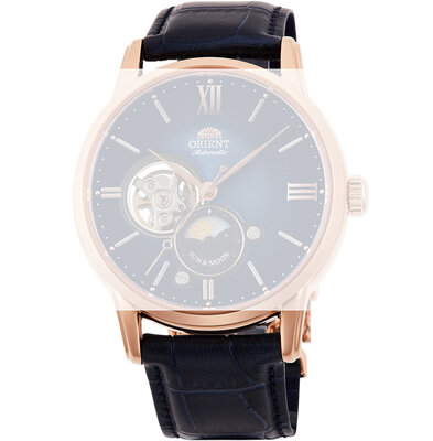 Curea din piele Orient UL017011P0 21mm (pentru model RA-AS00), albastru