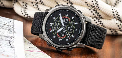 curea din nylon Ricardo 26mm (pentru Garmin Fenix 8/7X/6X (51mm), Tactix aj.), neagră, cu trecere