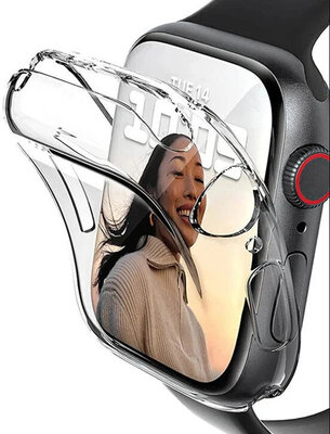 Husă de protecție (pentru Apple Watch 45mm), din silicon, transparentă