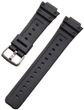 curea din plastic Ricardo Ribolla 16mm (pentru Casio G-Shock GA-2100/GA-2110, DW-5600, GW-6900), negru V2