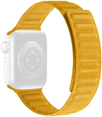 Curea textilă Ricardo (pentru Apple Watch 42/44/45/49mm), galbenă, magnetică