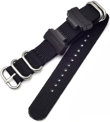 curea textilă Ricardo Opicina 22mm (pentru Casio G-Shock GA-100/110/120, DW-5600, GD-100), negru, NATO